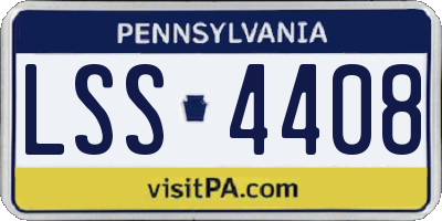 PA license plate LSS4408