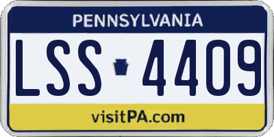PA license plate LSS4409