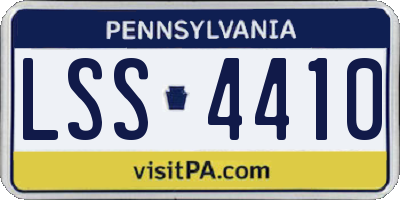 PA license plate LSS4410