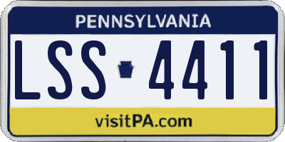 PA license plate LSS4411