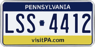PA license plate LSS4412