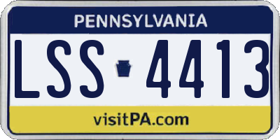 PA license plate LSS4413