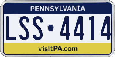 PA license plate LSS4414