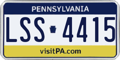 PA license plate LSS4415
