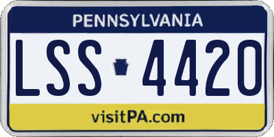 PA license plate LSS4420