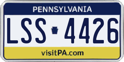 PA license plate LSS4426
