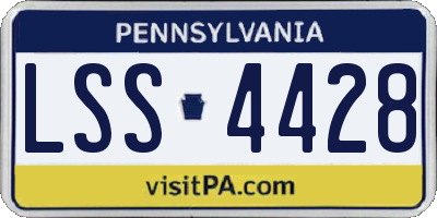 PA license plate LSS4428