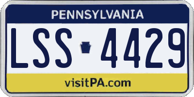 PA license plate LSS4429