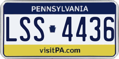 PA license plate LSS4436