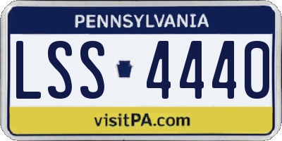 PA license plate LSS4440