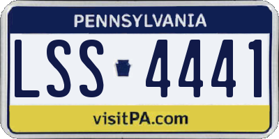 PA license plate LSS4441