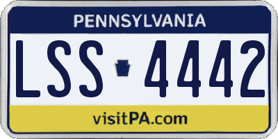 PA license plate LSS4442