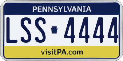 PA license plate LSS4444