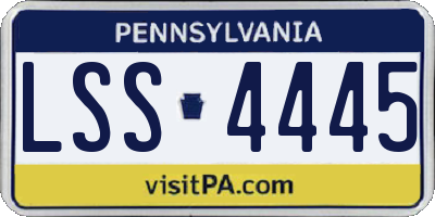 PA license plate LSS4445