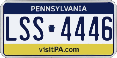 PA license plate LSS4446