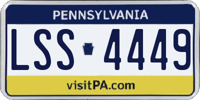 PA license plate LSS4449