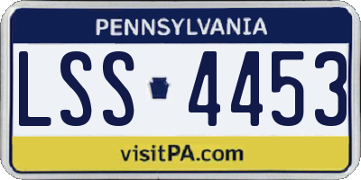 PA license plate LSS4453