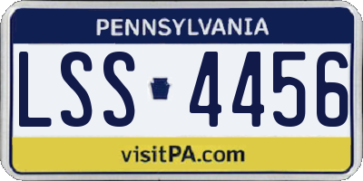 PA license plate LSS4456
