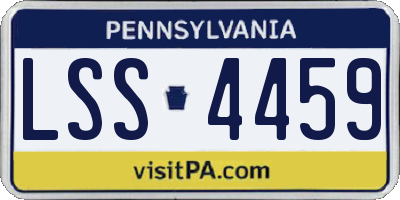 PA license plate LSS4459