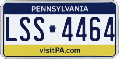 PA license plate LSS4464