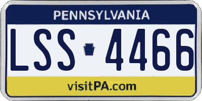 PA license plate LSS4466