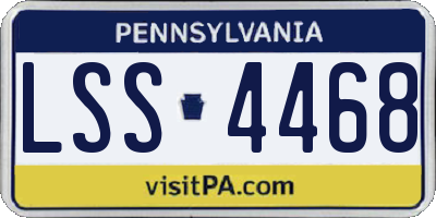 PA license plate LSS4468