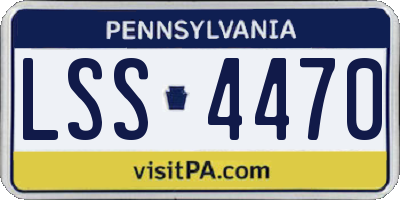 PA license plate LSS4470