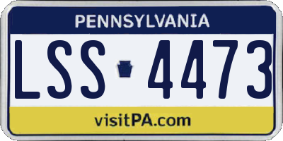 PA license plate LSS4473