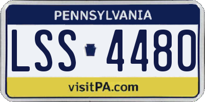 PA license plate LSS4480