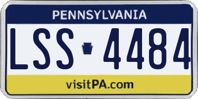 PA license plate LSS4484