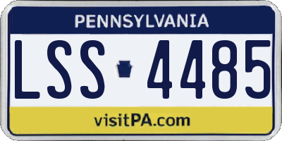 PA license plate LSS4485