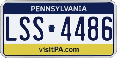 PA license plate LSS4486