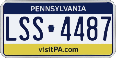 PA license plate LSS4487