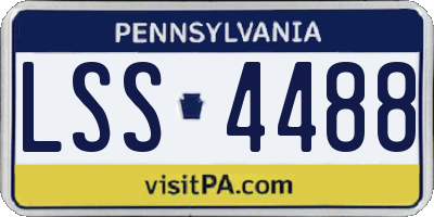 PA license plate LSS4488