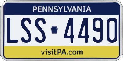 PA license plate LSS4490