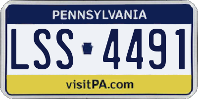 PA license plate LSS4491