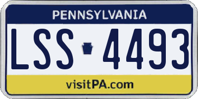 PA license plate LSS4493