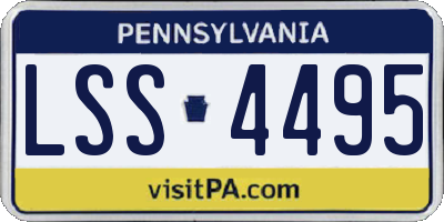 PA license plate LSS4495