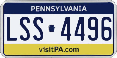 PA license plate LSS4496