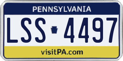 PA license plate LSS4497