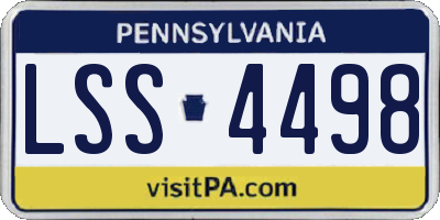 PA license plate LSS4498