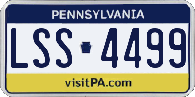 PA license plate LSS4499