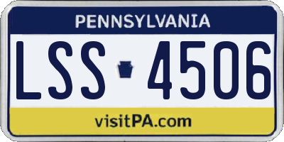 PA license plate LSS4506