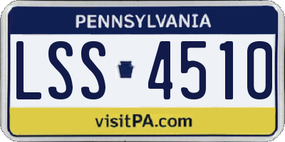 PA license plate LSS4510