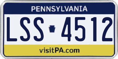 PA license plate LSS4512