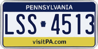 PA license plate LSS4513