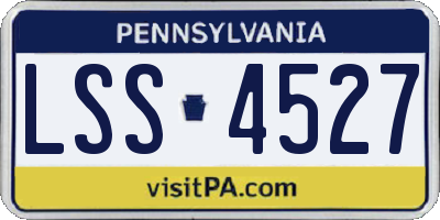 PA license plate LSS4527