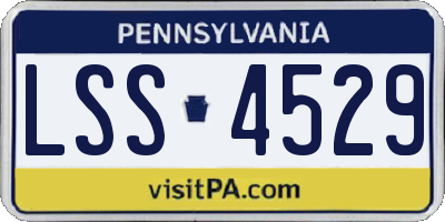 PA license plate LSS4529