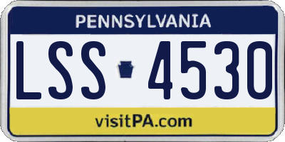 PA license plate LSS4530