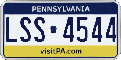 PA license plate LSS4544